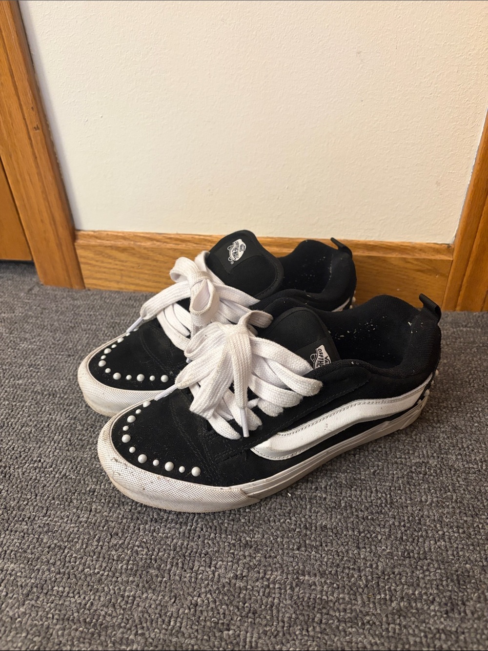 Vans Black & White Lace-Up Sneakers